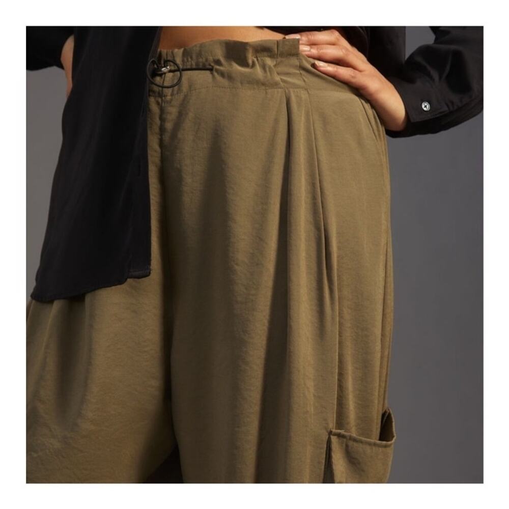 Anthropologie Bungee Parachute Pants Olive Green size 2X - Picture 3 of 12